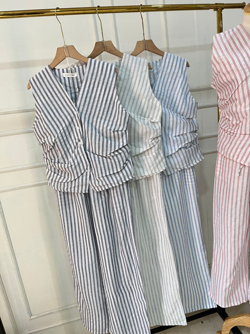 Summer Casual Stripes Co-Ord Sets